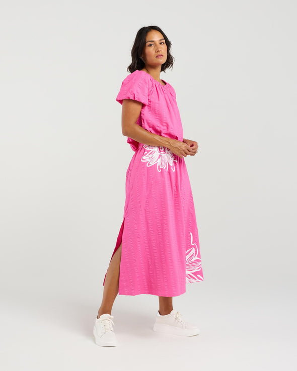 Et Alia Daisy Skirt Hot Bloom