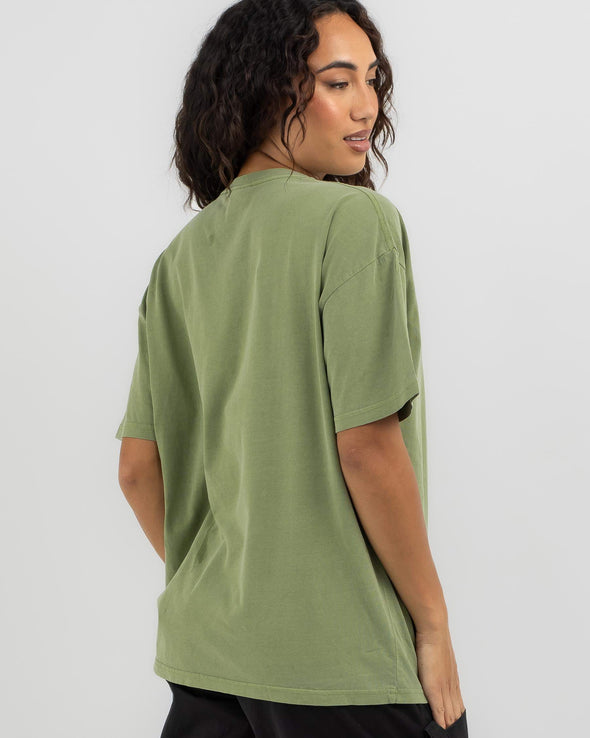 Stussy Stock Pigment Relaxed Tee Artichoke