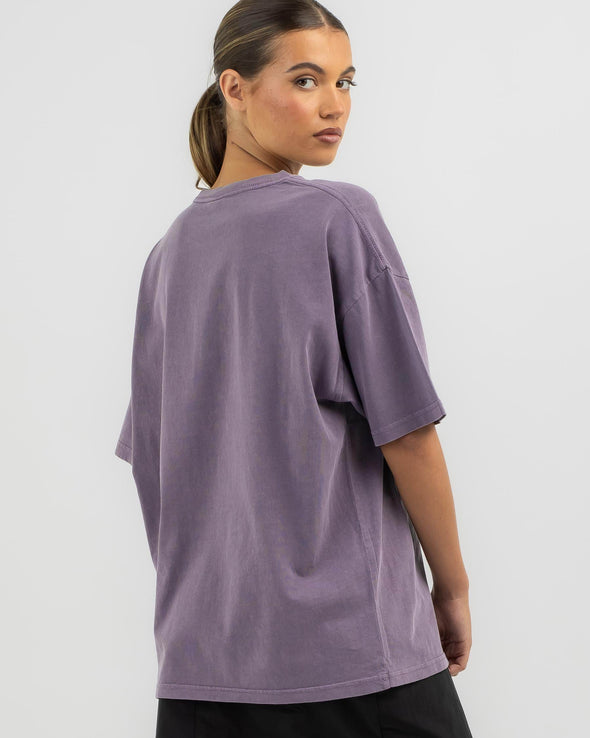 Stussy Stock Pigment Relaxed Tee Mauve