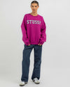 Stussy Relaxed Over Size Crew Magenta