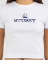 Stussy Glamour Embroidered Rib Tee White