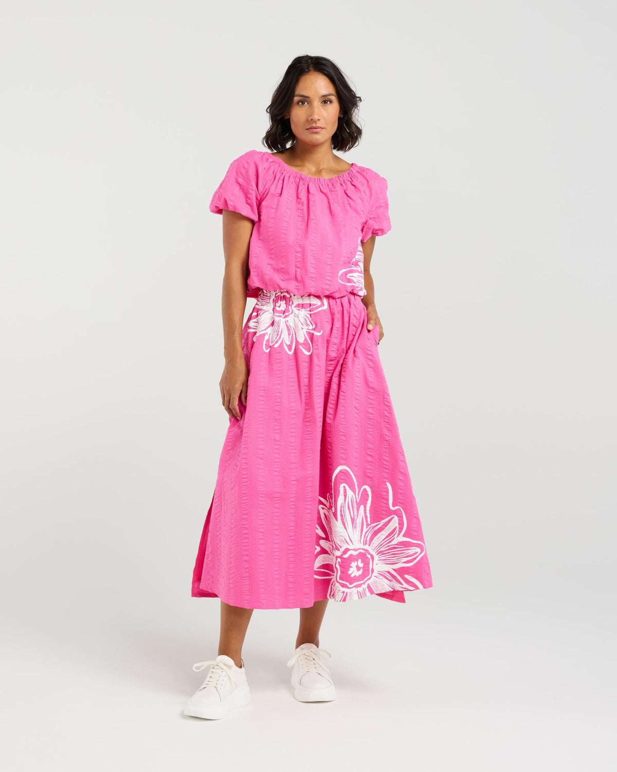 Et Alia Daisy Skirt Hot Bloom