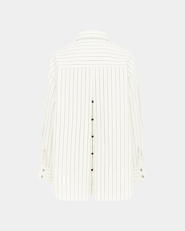 Ksubi Oversized Shirt Prophetik Slice White Denim