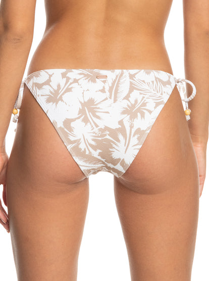 Roxy Hibiscus Moderate Bikini Bottoms Warm Taupe
