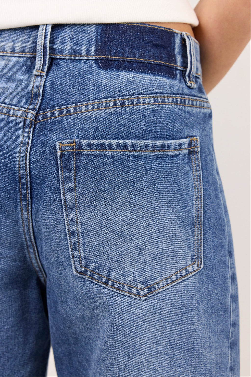 Among The Brave Academy Deep Blue Denim Barrel Shorts