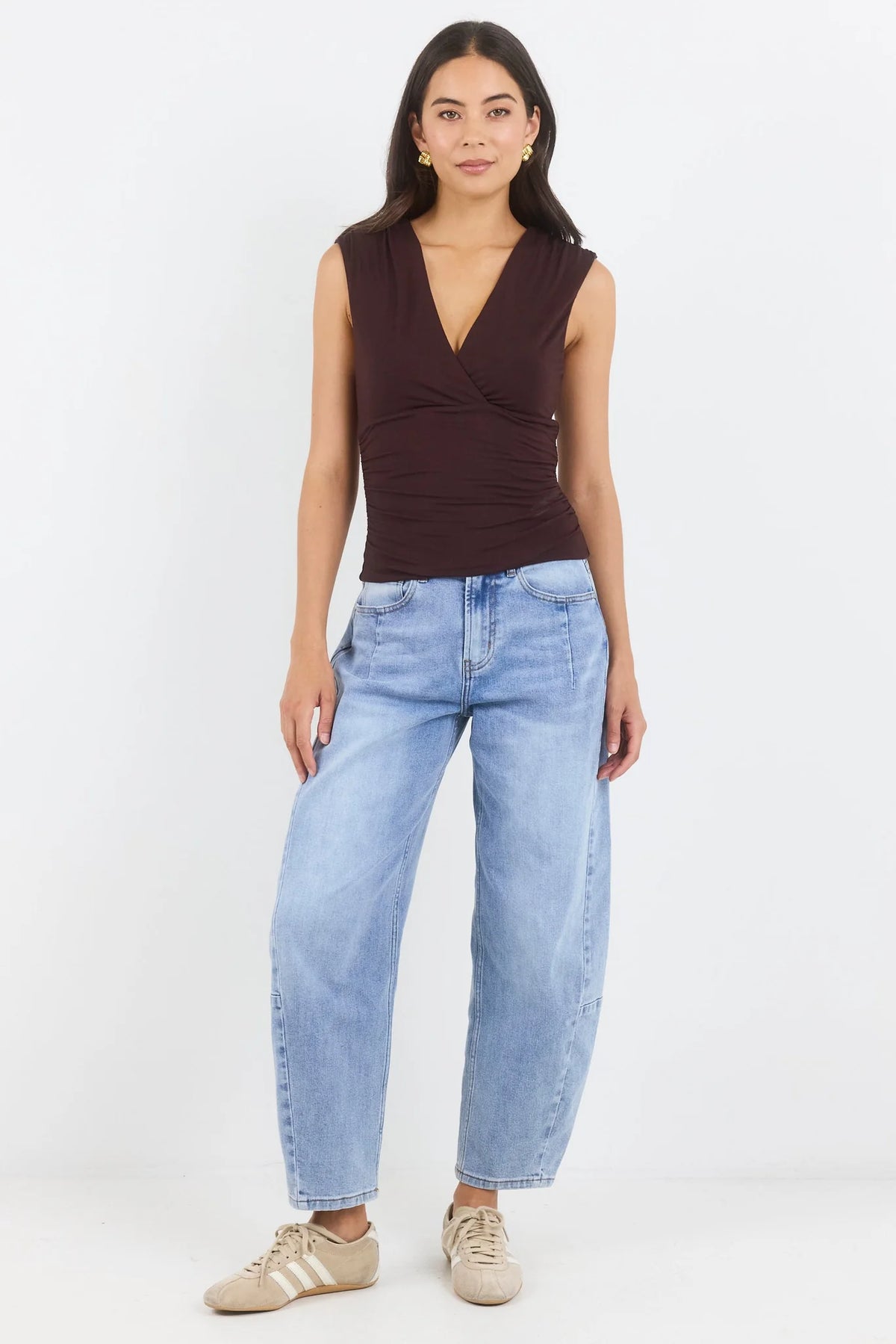 Among The Brave Graduate Light Blue Stretch Barrel Jeans