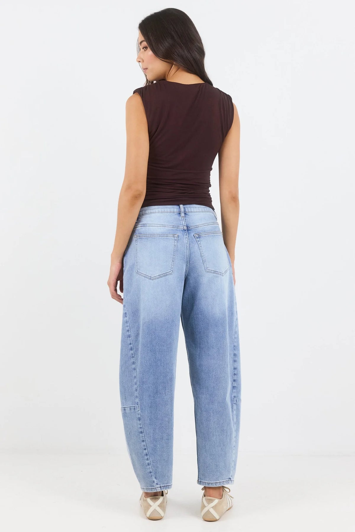 Among The Brave Graduate Light Blue Stretch Barrel Jeans