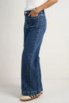 - Wide leg
- High rise
- Feature front pockets
- Zip closure
- 98% Cotton 2% spandex