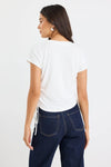 Among The Brave Perfect Rouched Side Rib Tee Ivory