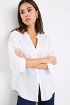 - V neckline&nbsp;
- Invisible Button down&nbsp;
- Cuff Sleeved
- 100% Linen