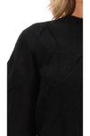Charlo Alexander Top Black with the cutest wee throw over for the early winter season, with a wool and mohair component this long sleeved knit is a beautiful layer under your favourite Blazer or trench coat.&nbsp;