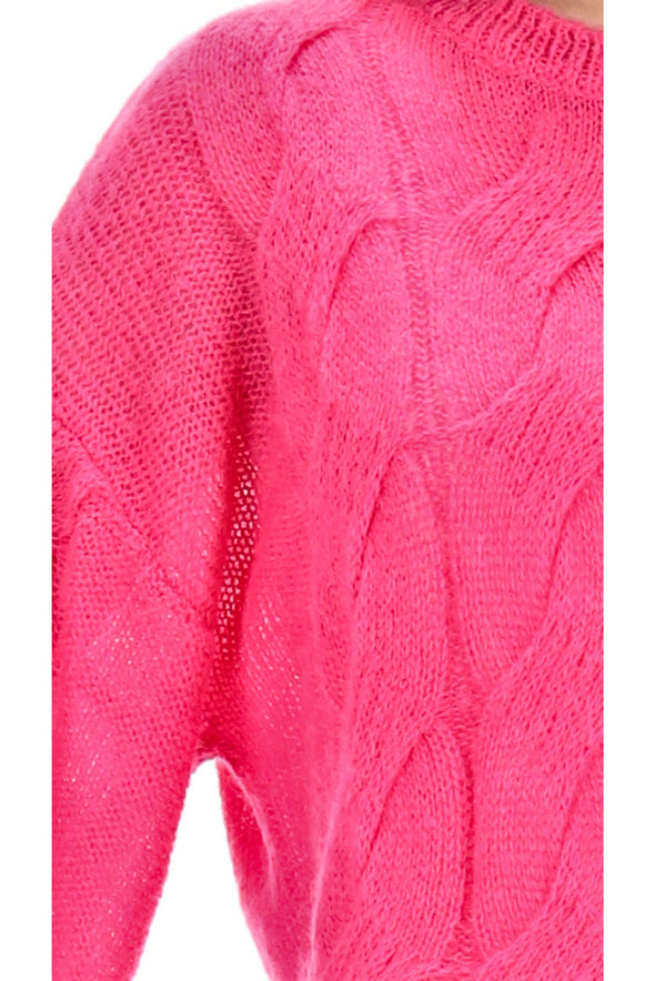 Charlo Alexander Top Hot Pink with the cutest wee throw over for the early winter season, with a wool and mohair component this long sleeved knit is a beautiful layer under your favourite Blazer or trench coat.&nbsp;