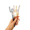 Reusable Glass Straws Curly Set Multi-Coloured