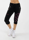 Federation Cut Trackies With Love Black/Pink