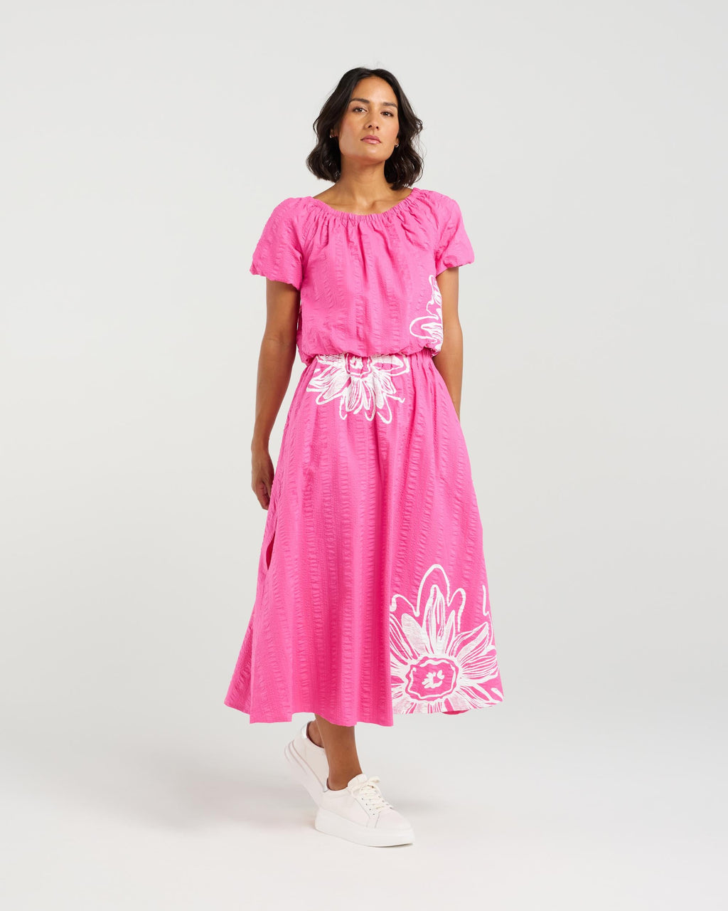 Et Alia Daisy Skirt Hot Bloom