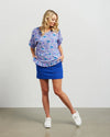 Feminine without being frou-frou this tee shaped top oozes relaxed luxury. &nbsp;Crafted in a high quality linen cotton floral and featuring frilled cuff and hem detail is perfect for dressing up in for parties back, with heels or keeping it casual with sandals for picnics and BBQs.

COLOUR
Floral Meadow

FABRIC INFO
70% Linen 30% Cotton