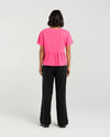 Soft cotton blend tee with stretch for comfort
Flattering round neckline and sleeve length
Front darting detail for a chic, tailored finish
Easy to style with denim, skirts, or shorts
95% Cotton, 5% Spandex