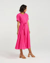 Feminine cap sleeves with a relaxed fit
Button-down front for versatile styling
Curved bodice panels for subtle shape
Self-tie waist to cinch and flatter
Soft and lightweight
70% Rayon, 30% Nylon blend