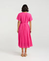 Feminine cap sleeves with a relaxed fit
Button-down front for versatile styling
Curved bodice panels for subtle shape
Self-tie waist to cinch and flatter
Soft and lightweight
70% Rayon, 30% Nylon blend