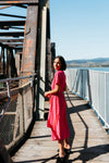 Feminine cap sleeves with a relaxed fit
Button-down front for versatile styling
Curved bodice panels for subtle shape
Self-tie waist to cinch and flatter
Soft and lightweight
70% Rayon, 30% Nylon blend