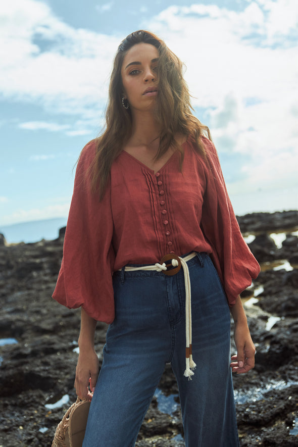 The Bay Coopers Blouse Rust