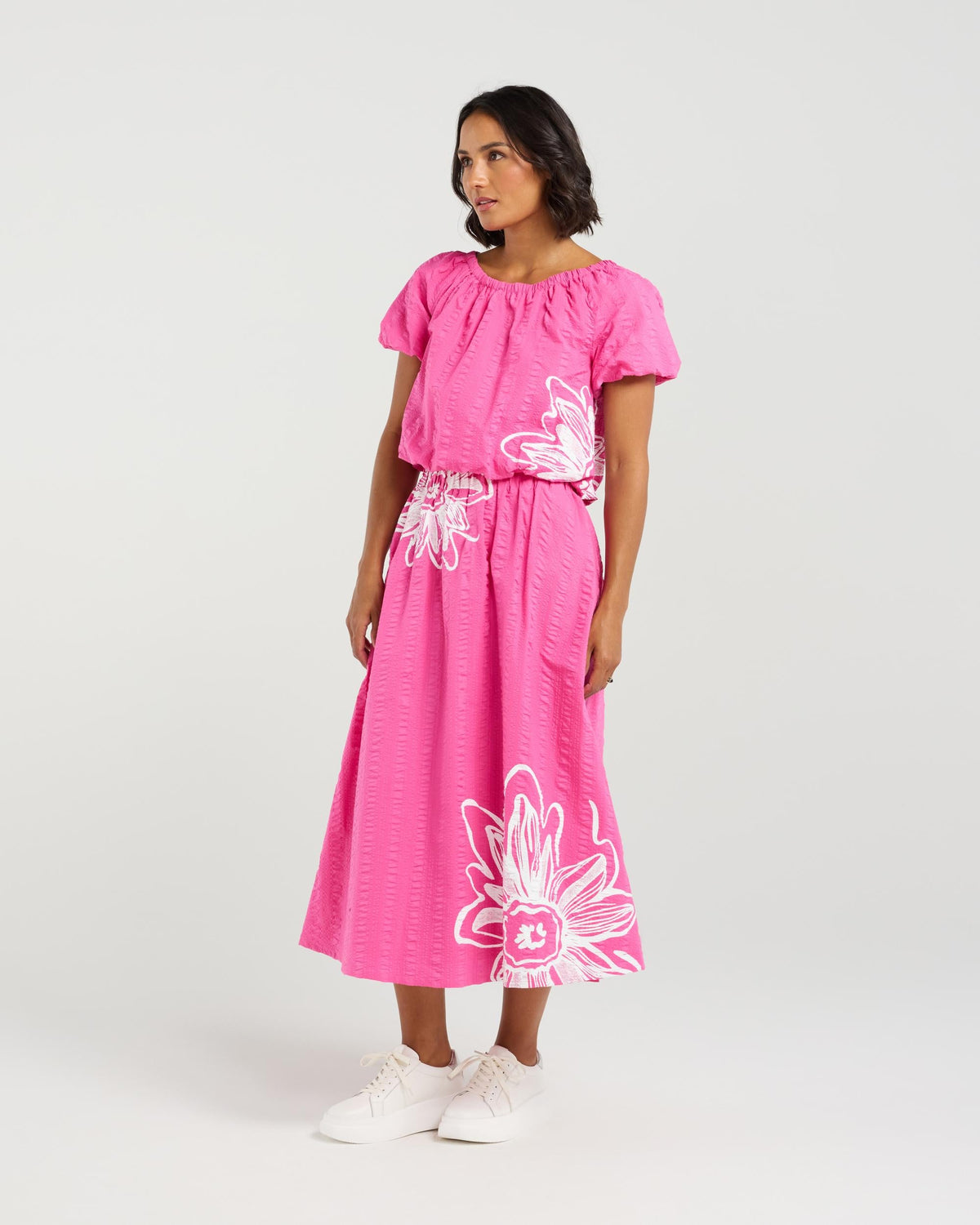 Et Alia Daisy Skirt Hot Bloom