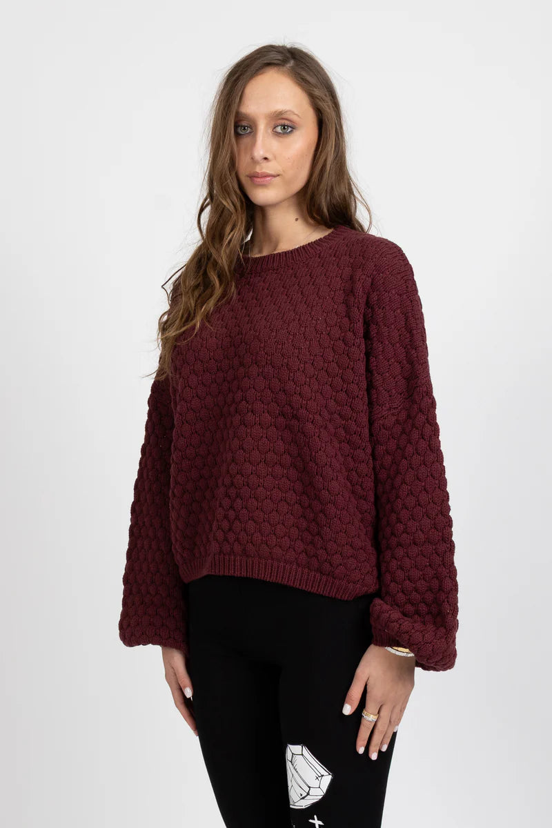 Federation Honeycomb Knit Merlot