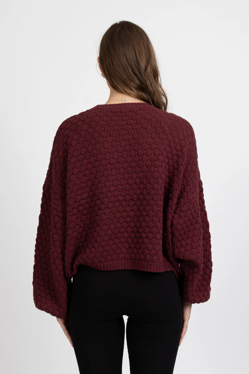 Federation Honeycomb Knit Merlot