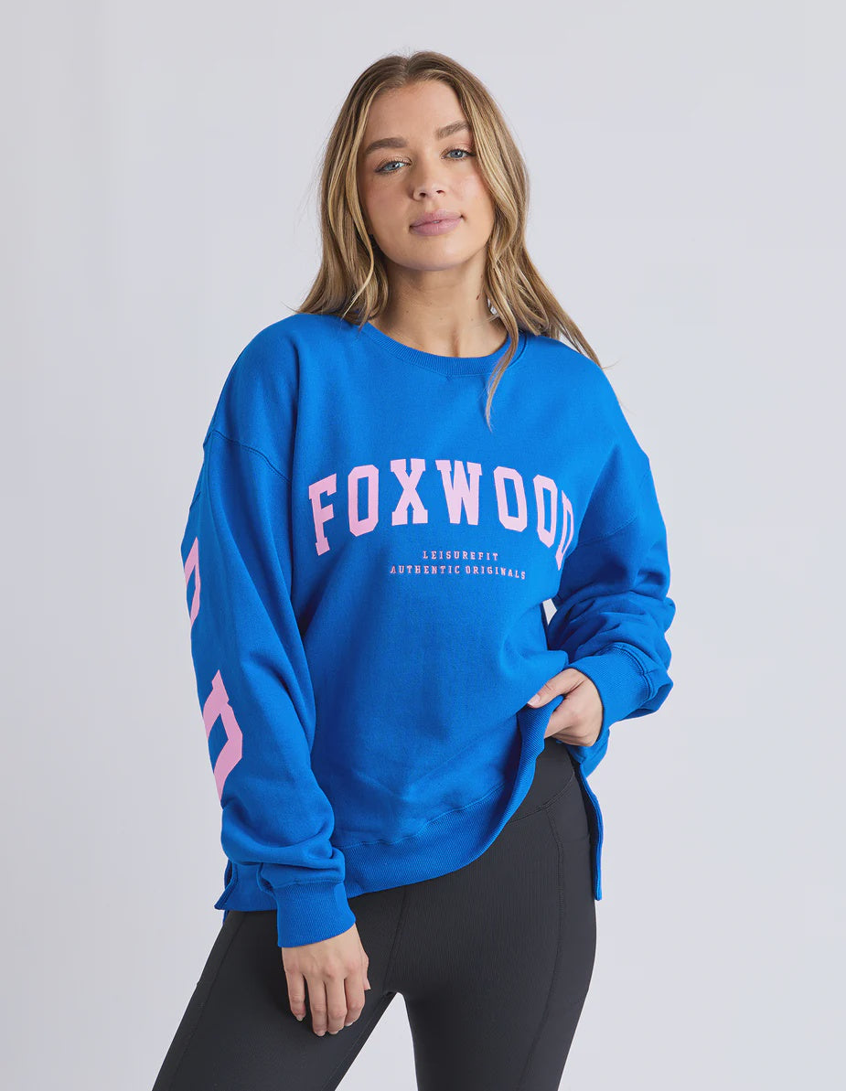 Foxwood Interval Crew Cobalt/Neon Pink