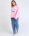 Snuggle up in style with Foxwood's Women's Pink Sweatshirt! The eye-catching "Foxwood" logo adds just the right amount of sass to this ultra-cozy essential. Crafted from fabric so soft you'll want to live in it, this pretty-in-pink number transitions effortlessly from Netflix marathons to coffee dates. Warning: Friends may experience extreme outfit envy when you rock this with your go-to leggings or jeans!