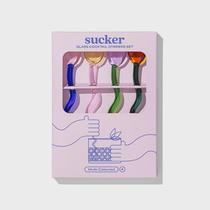 Get your mix on with the Sucker Stirrer! Whether you're crafting the perfect cocktail, stirring up a mocktail, or mixing your morning coffee, these durable, reusable glass stirrers are here to take your drinks to the next level. Made from tough, eco-friendly glass, they're a fun, funky alternative to disposable stirrers, so you can stir up your favourite drinks while helping the planet!