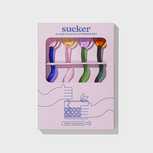 Get your mix on with the Sucker Stirrer! Whether you're crafting the perfect cocktail, stirring up a mocktail, or mixing your morning coffee, these durable, reusable glass stirrers are here to take your drinks to the next level. Made from tough, eco-friendly glass, they're a fun, funky alternative to disposable stirrers, so you can stir up your favourite drinks while helping the planet!