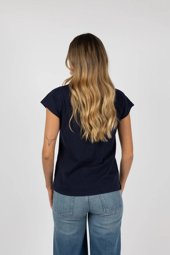 Set the foundation for your new season staples with our bestselling basics. This popular V-neck tee offers a relaxed fit and a lightweight, breathable, cotton composition. This super soft cotton tee will quickly become your summer go to.