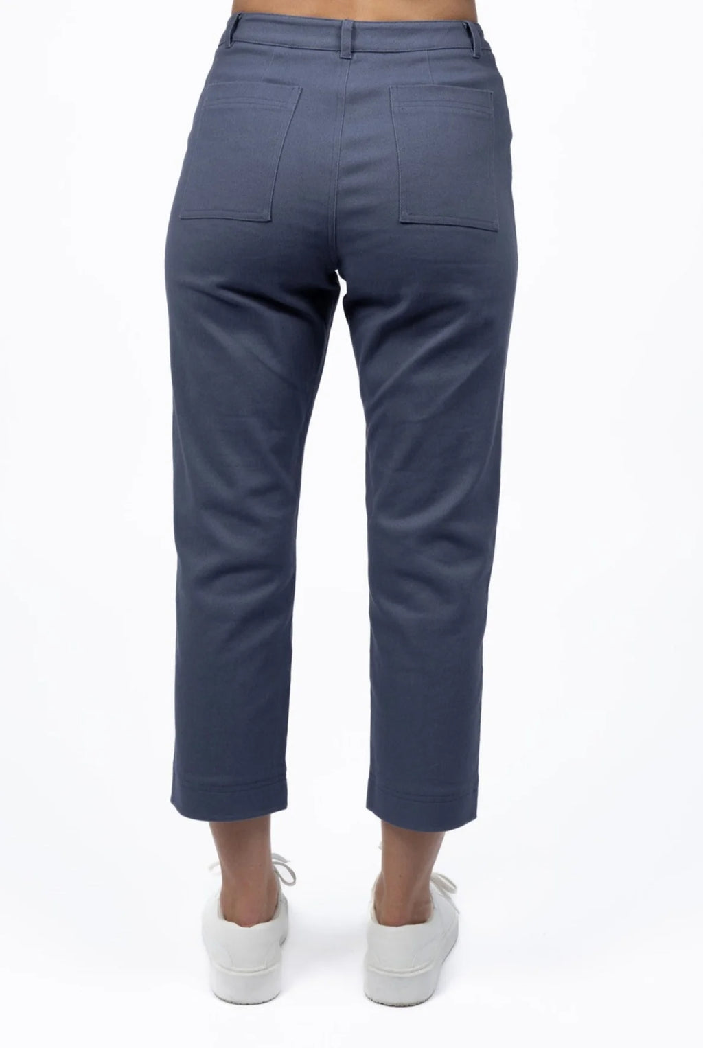 A returning bestseller in classic chino styling

Mid-rise, straight leg &amp; relaxed fit for everyday ease

Belt loops and patch pockets at front and back

Back darts create a flattering silhouette

Made from soft cotton with slight stretch for comfort

Ankle-length cut on average height