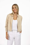 The Cruise Jacket is a lightweight, year-round essential crafted from 100% Lyocell — a soft, breathable, and eco-friendly fabric. This classic zip-up style features full-length sleeves with band cuffs, elasticised cotton trims, and practical front pockets. Designed to sit at the hip, it’s the perfect go-to jacket for everyday layering.