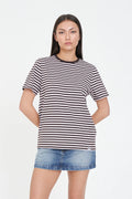 Fitted silhouette
Classic crew neckline
Cap sleeves
Custom Huffer yarn-dyed stripe
Signature Huffer woven label
Soft stretch jersey
97% Cotton | 3% Elastane
186gsm fabric weight