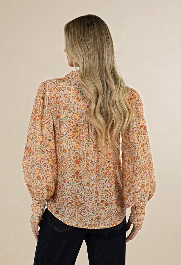Humidity Ayla Blouse Almond Print