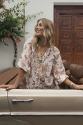 Humidity Bohemian Rose Blouse Bohemian Print