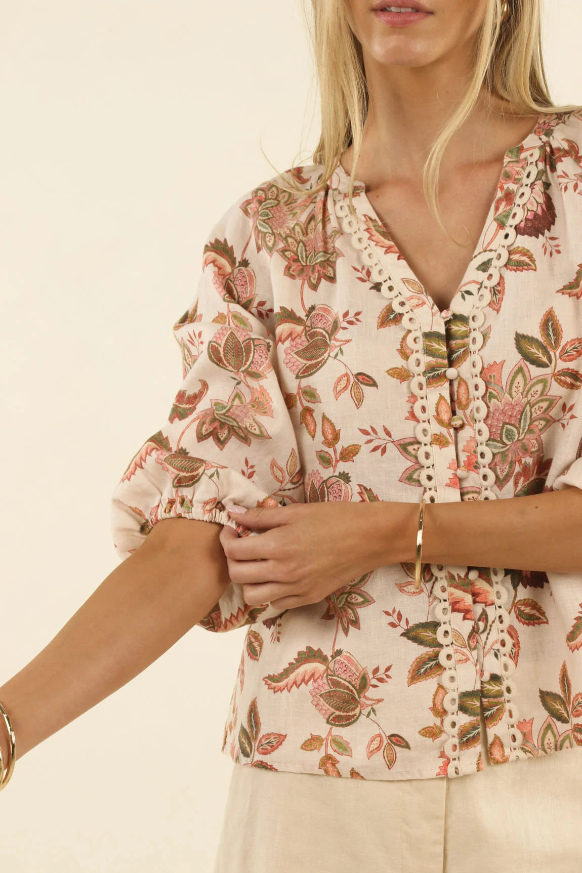 Humidity Bohemian Rose Blouse Bohemian Print