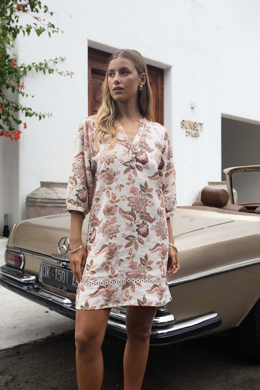 Humidity Bohemian Rose Shift Dress Bohemian Print