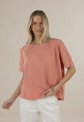 Humidity Dippy Tee Terracotta