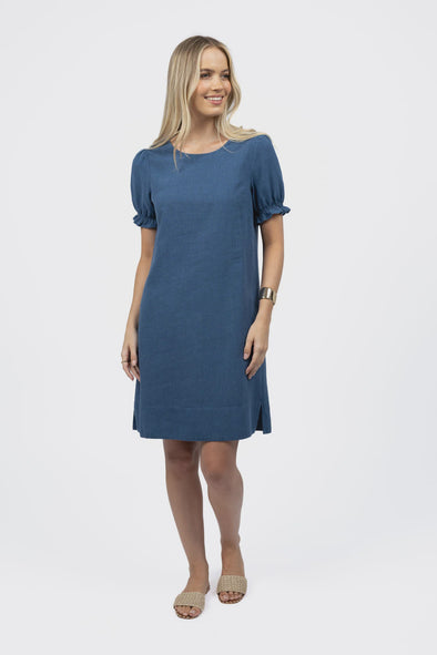 Humidity Sana Shift Dress Ocean Blue