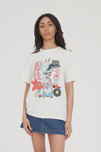 Huffer Classic Tee Huffer Sounds Chalk