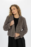 Our Jasper Jacket is an elegant faux fur style that will see you through the cooler months. Designed to be worn open.