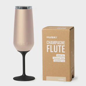 Huski Champagne Flute, keeps your drinks cold for hours. In Champagne colour