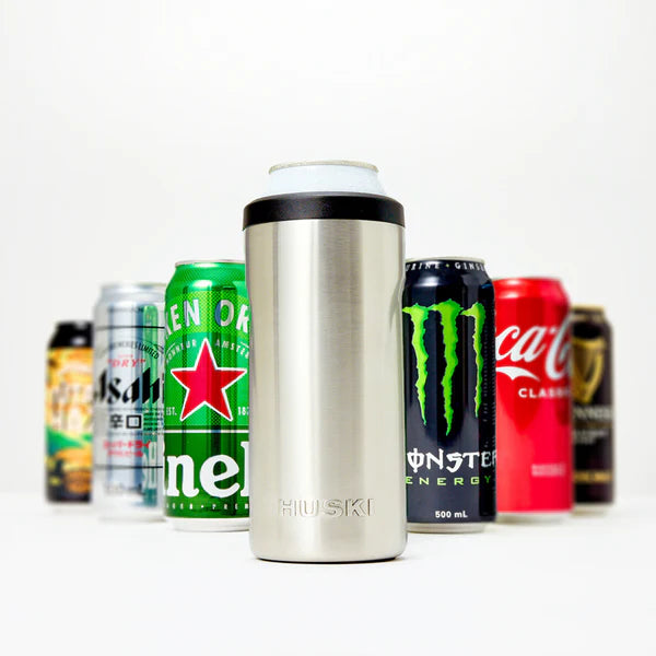 Triple insulated marine grade 316 stainless steel
Double walled, vacuum insulated and copper lined
Fits most 440ml, 473ml, 500ml and 568ml cans
Detachable 3-in-1 can and bottle opener built into the base
Dual-function design works as a cooler and a 500ml tumbler
No condensation keeps hands and tables dry