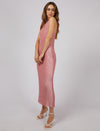 Unleash your inner chic with the Jorge Savannah Maxi Dress in elegant pink. The round neck and textured design exude sophistication, while the invisible zip adds a touch of glamour. Made with 100% polyester and lined with 95% polyester and 5% spandex for ultimate comfort. Perfect for any occasion, pair with heels for a flawless look.