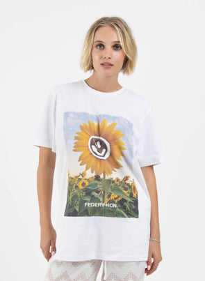 Federation Staple Tee Happy Sun White