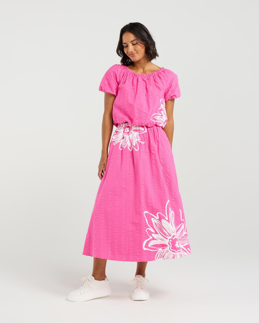 Et Alia Daisy Skirt Hot Bloom