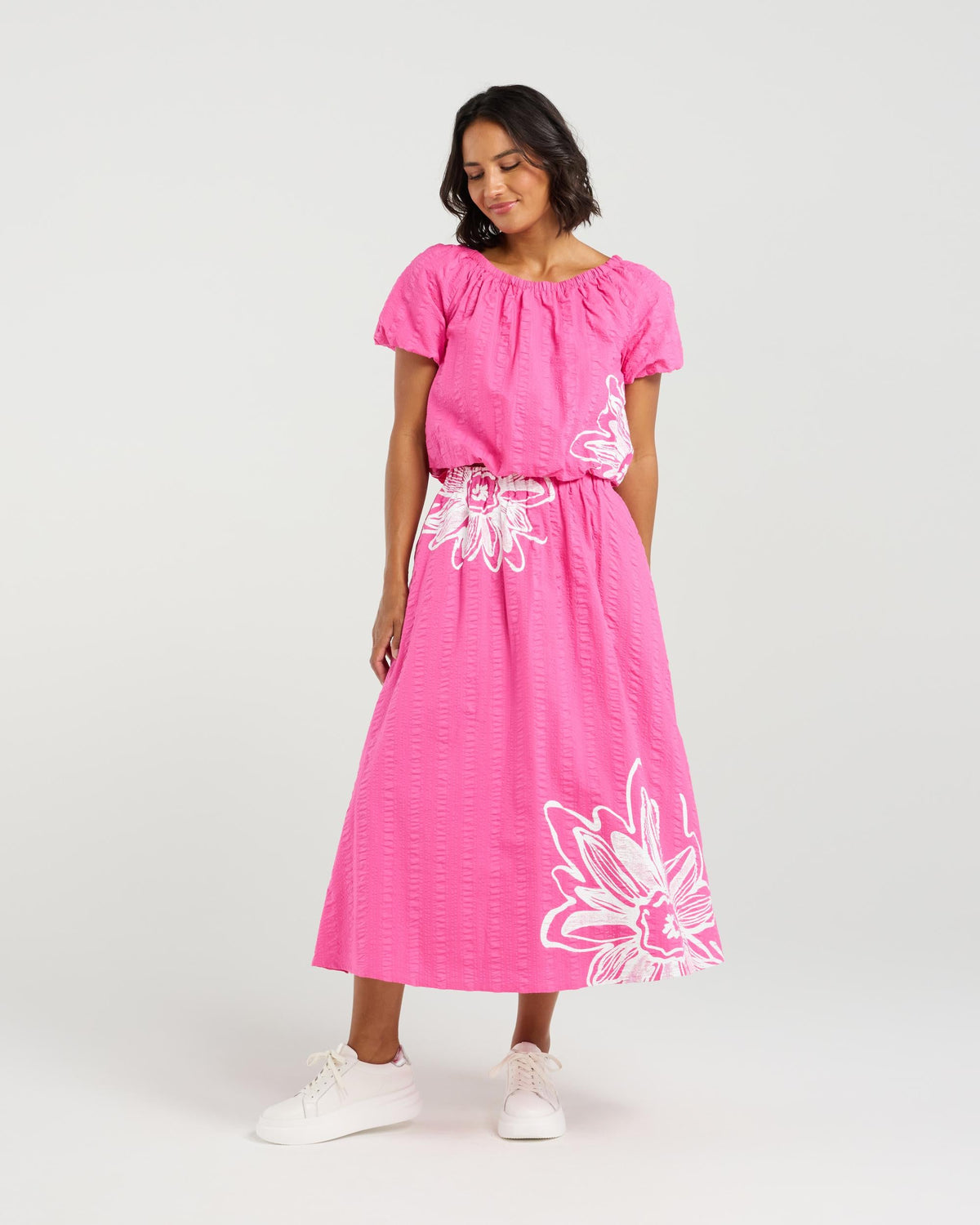 Et Alia Daisy Skirt Hot Bloom